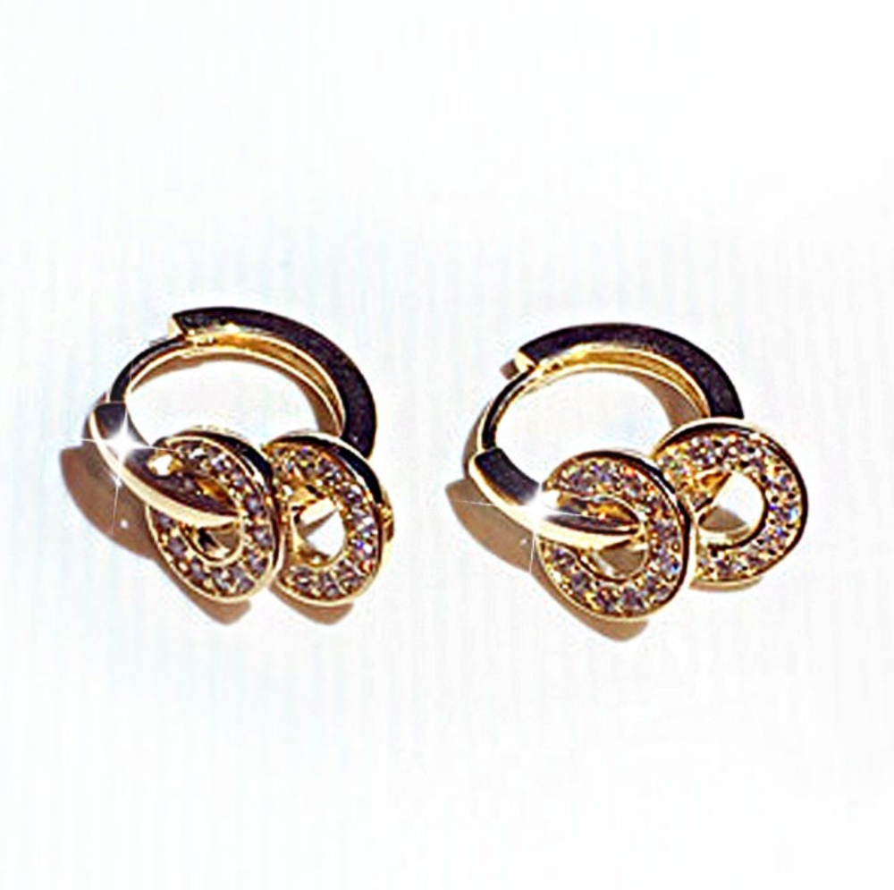 14k gold diamond earrings - Picture 5 of 10